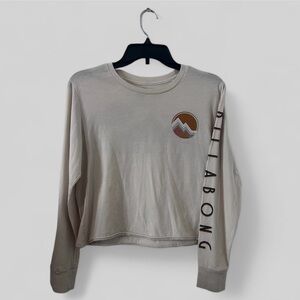 Billabong Women's White and Cream Long Sleeve Top